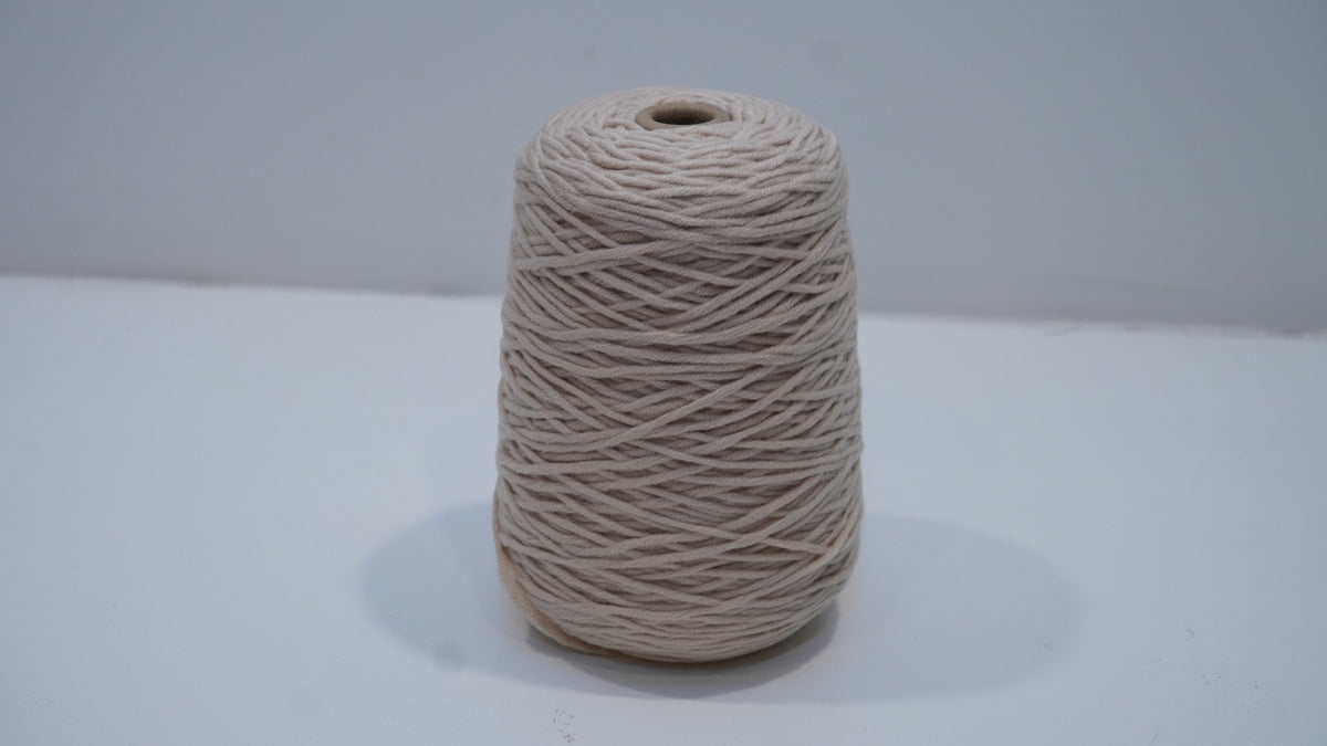 Stone beige tufting yarn single skein detail view