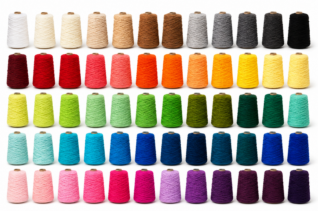 Tufting yarn colour chart for planning a rug palette